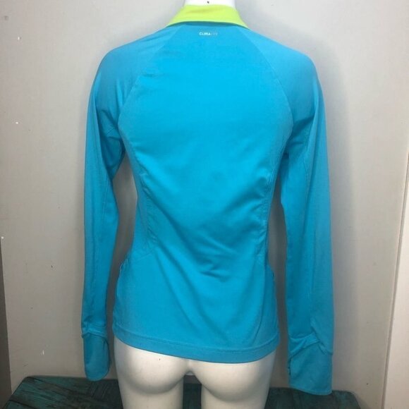 Adidas Light Blue Full Zip Long Sleeve Size Small Activewear - Picture 5 of 11